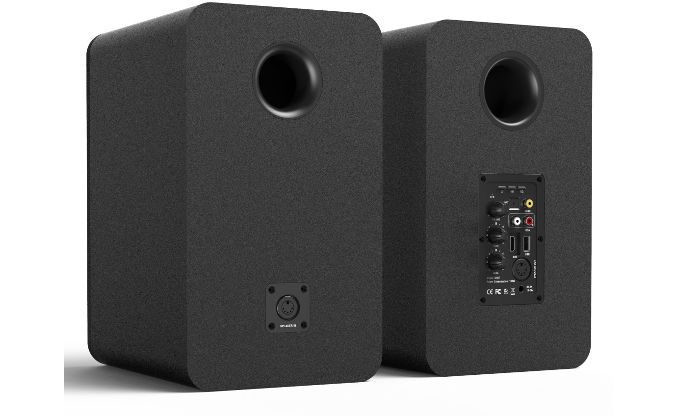 Silcron SLR07 120W Wireless Active Bookshelf Speakers (Black) SLR07BK