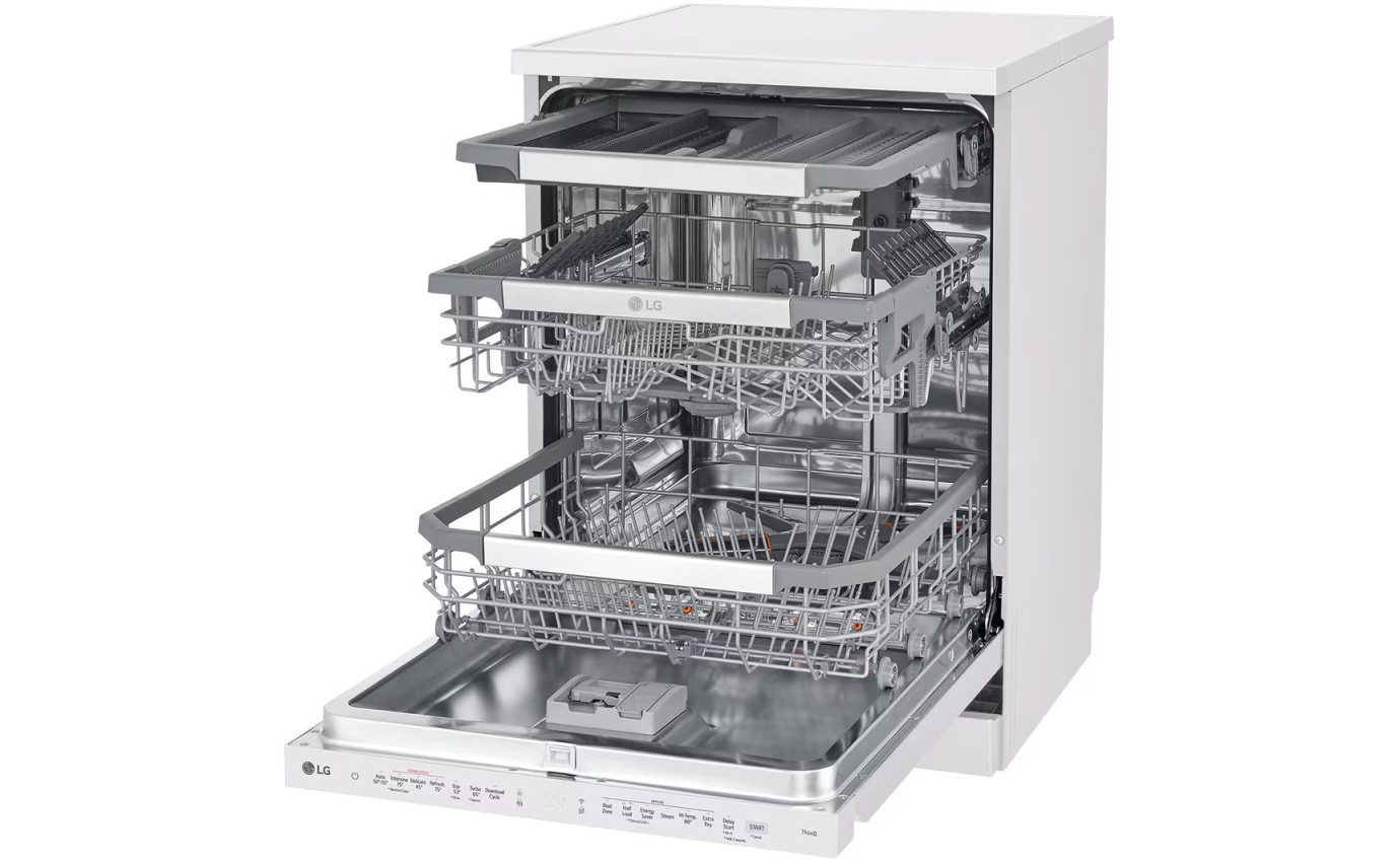 LG 60cm QuadWash&reg; Freestanding Dishwasher (Essence Matte White) XD3A25MW