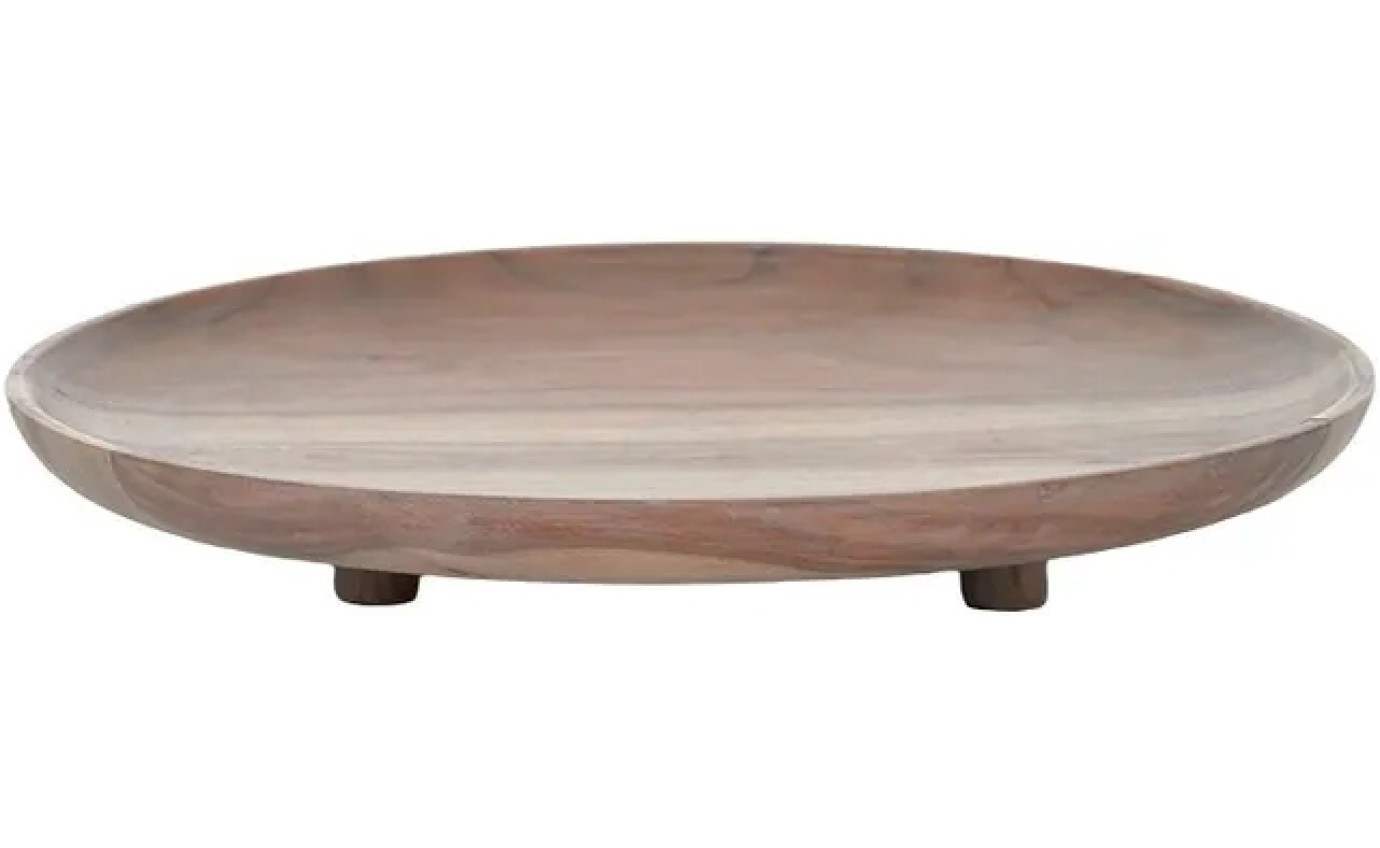 Coast to Coast Lenni Wood Footed Plate 36cm KW1491