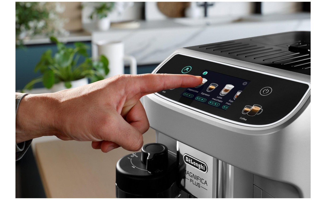 DeLonghi Magnifica Plus Automatic Coffee Machine (Silver Black) ECAM32070SB
