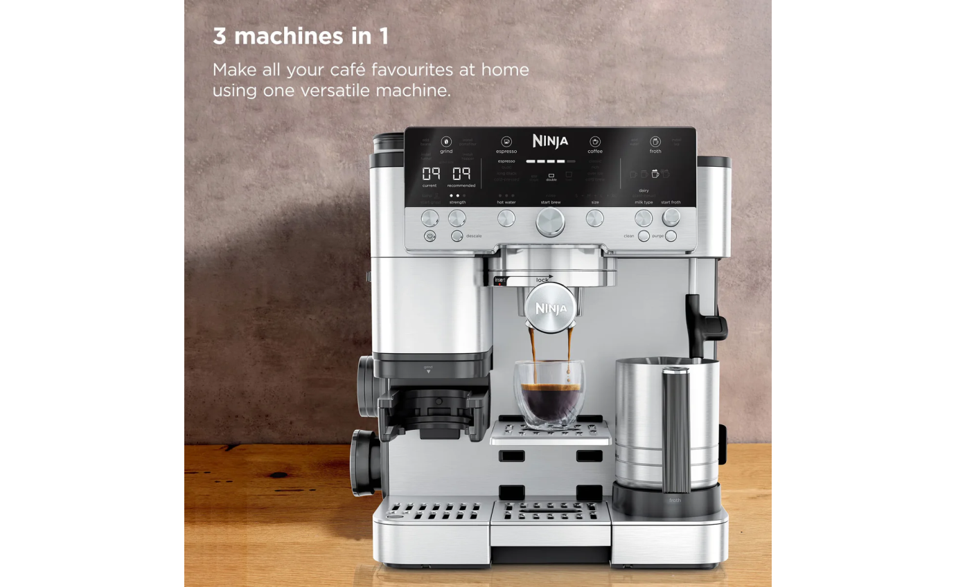 Ninja Luxe Cafe&trade; Premier Espresso Machine (Stainless Steel) ES601