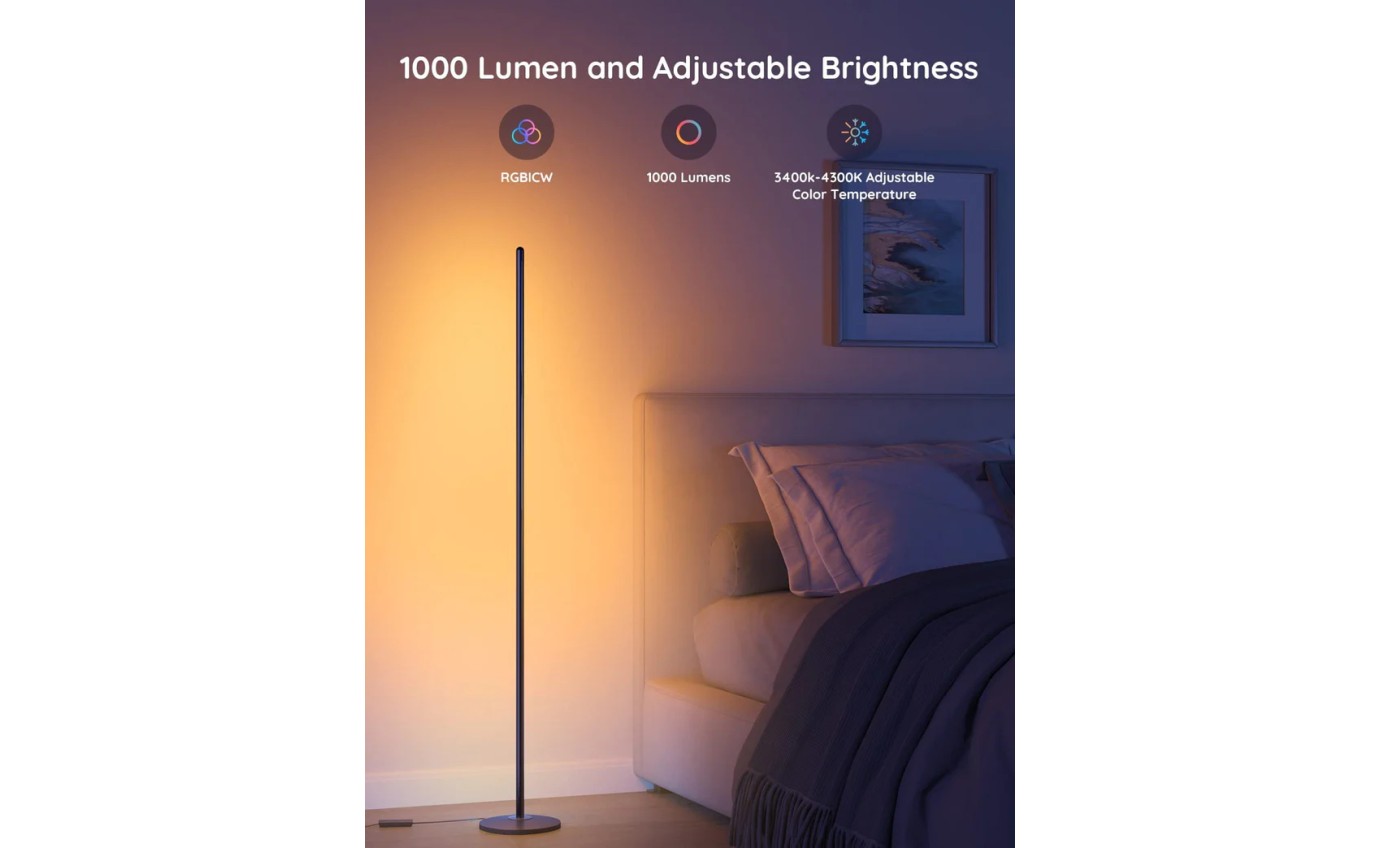Govee RGBICW Corner Floor Lamp (Matter) H8076E13