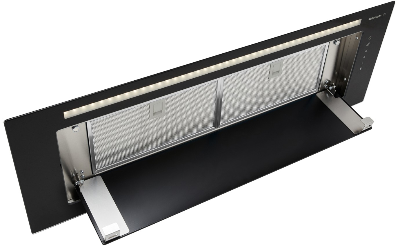 Schweigen 900mm Silent Glass Undermount Rangehood (Black) KLS9GLASSBLKST