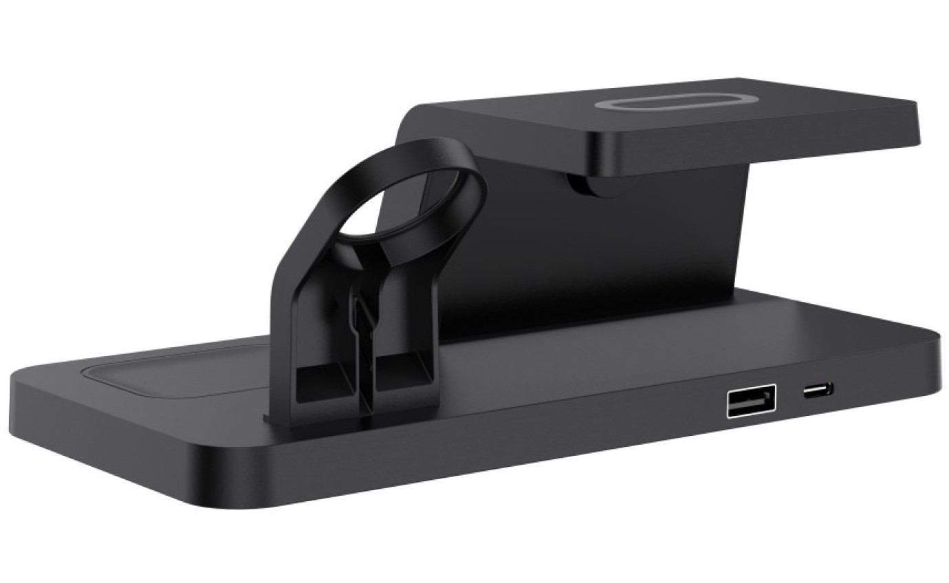 Laser 3-in-1 Wireless Charging Station with Alarm Clock (Black) WLC3IN1A098