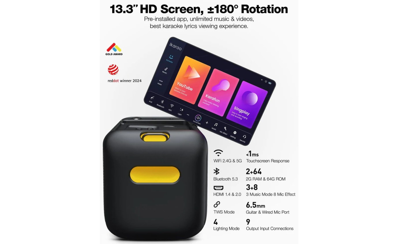 Ikarao Break X1 Premium Portable Wireless Audio Machine IKBREAKX1