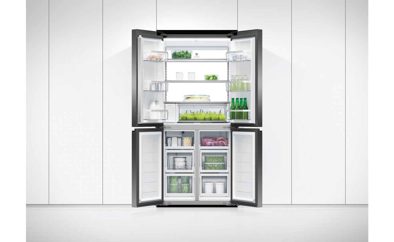 Fisher & Paykel 498L Series 7 Quad Door Refrigerator Freezer, Ice & Water RF500QNUB1