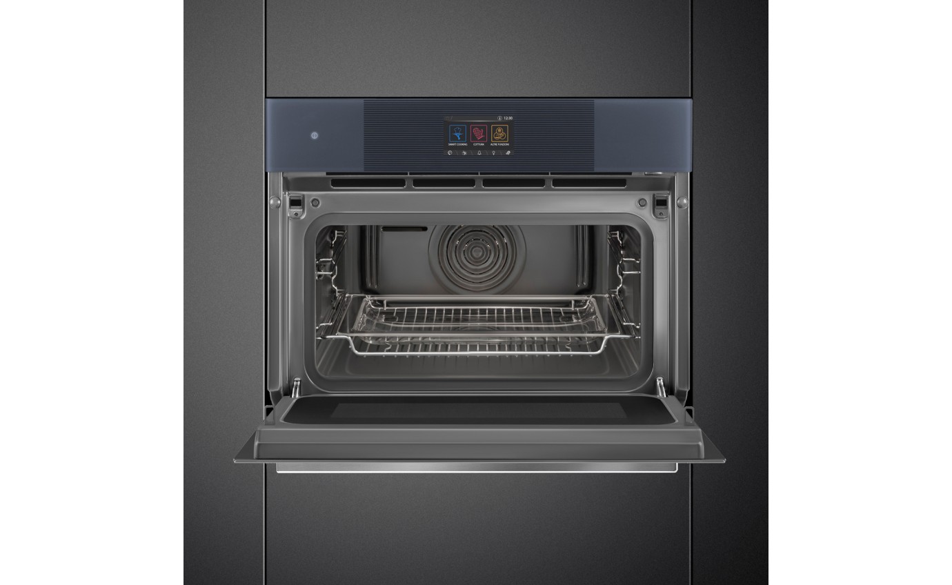 Smeg 45cm Linea Galileo Omnichef Oven with Vapour Clean - Neptune Grey SO4104APG