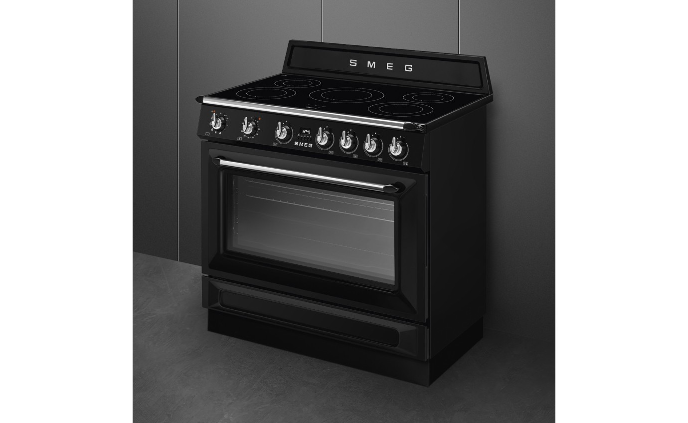 Smeg 90cm Induction Freestanding Cooker (Black) TR90IPBL