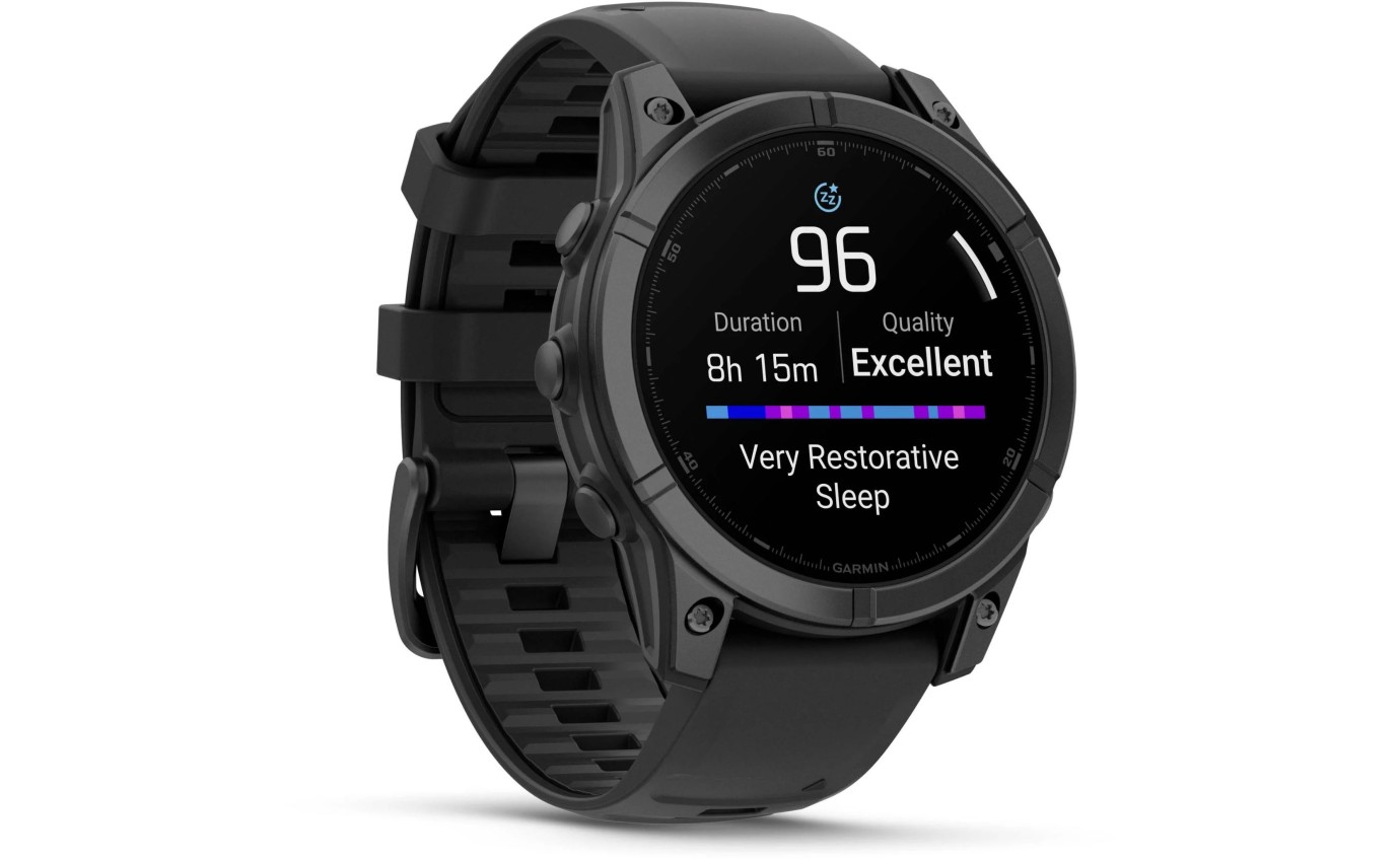Garmin fenix&reg; E 47mm AMOLED (Slate Grey Steel with Black Silicone Band) 0100302501