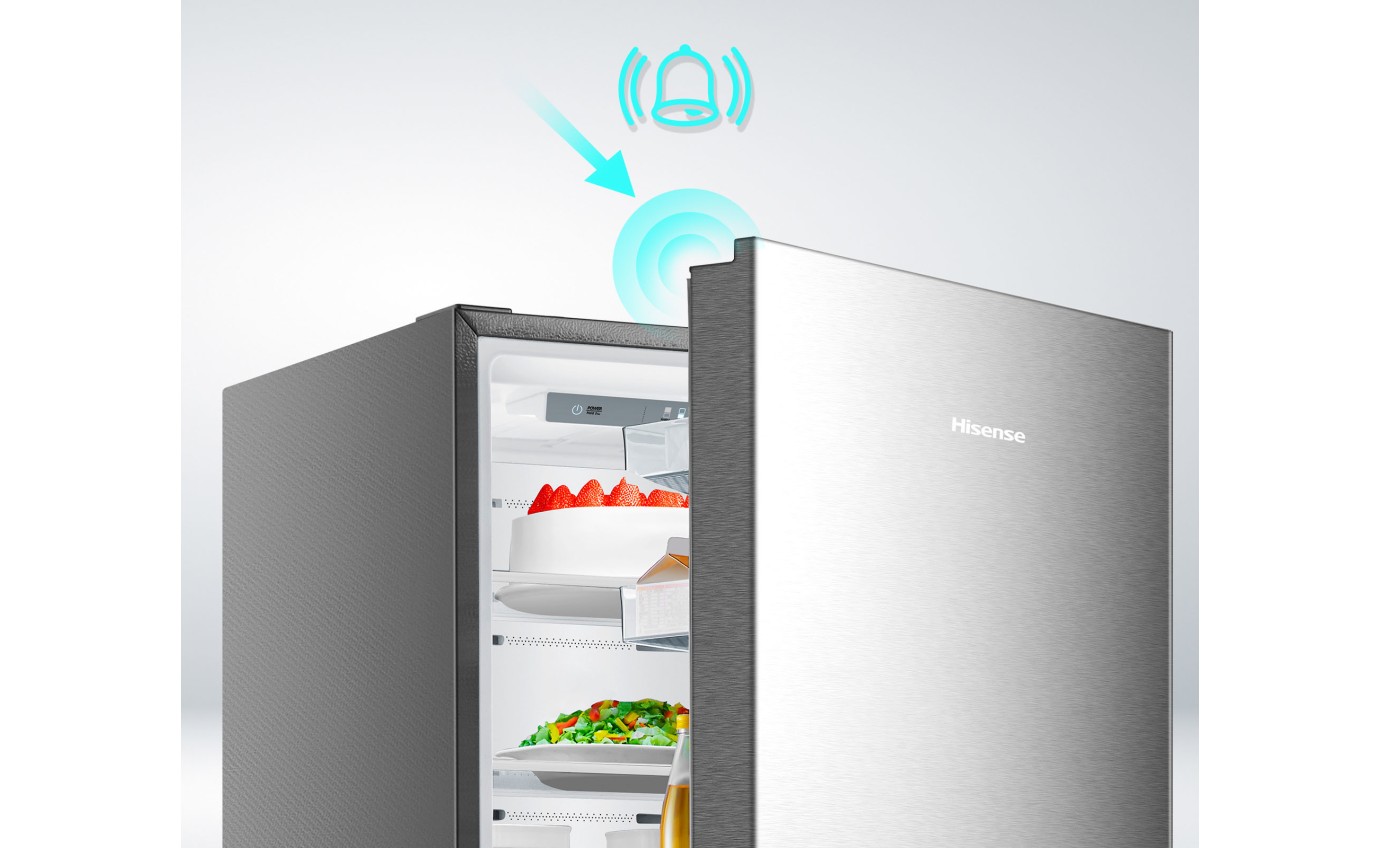 Hisense 417L PureFlat Bottom Mount Fridge (Stainless Steel) HRBM418S