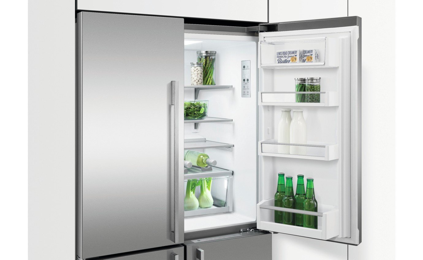Fisher & Paykel 538L Series 7 Quad Door Refrigerator Freezer, Ice & Water RF605QDUVX2