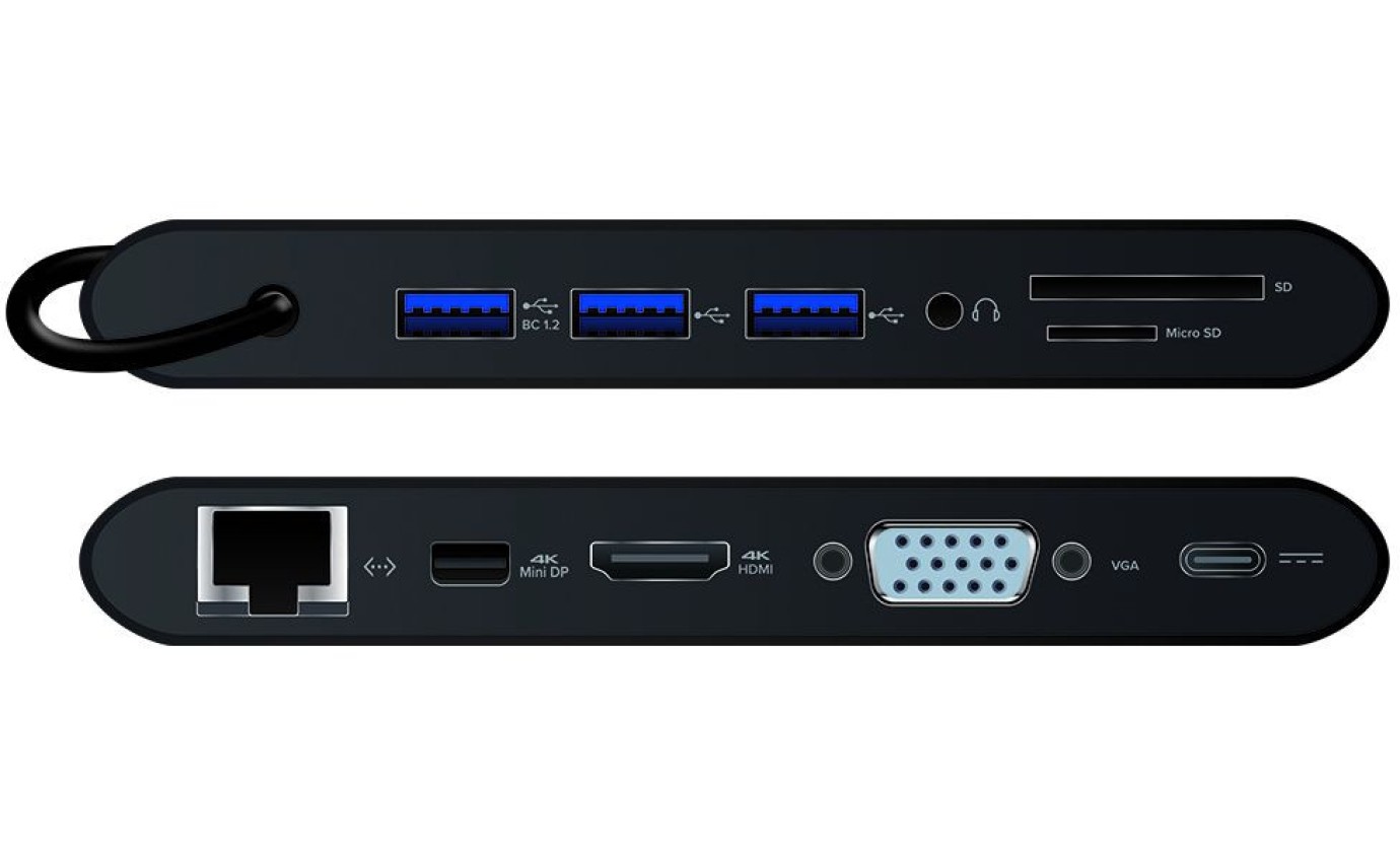 Alogic USB-C Portable SUPER Dock- Black VPLUCSD3OBLK