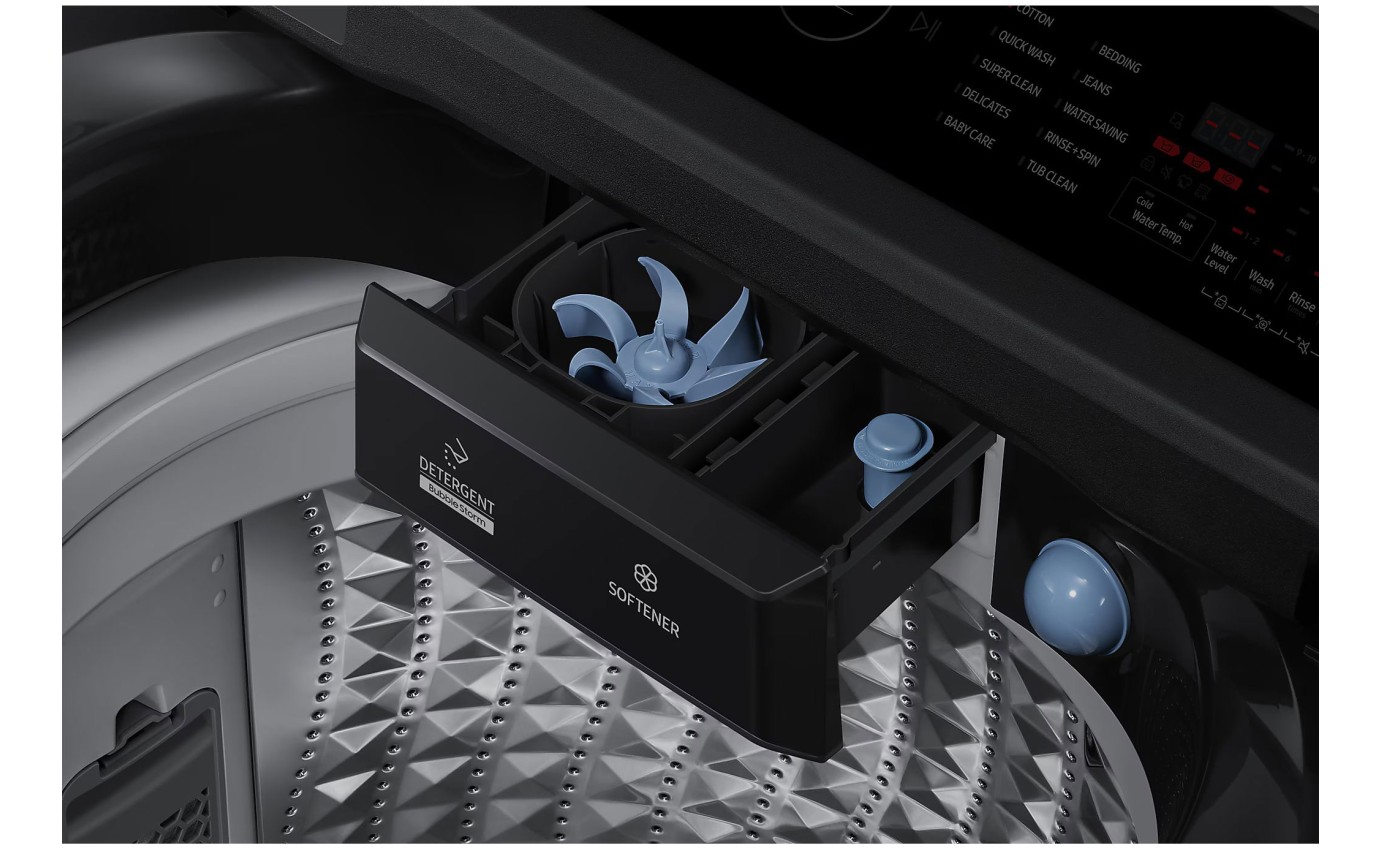 Samsung 9kg Top Load Washing Machine (Black) WA90CG6745BV