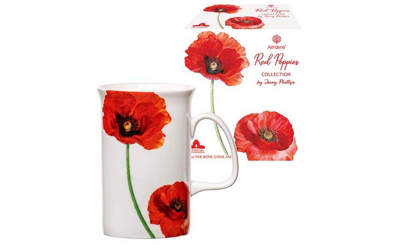 Ashdene Red Poppies Can Mug 520992