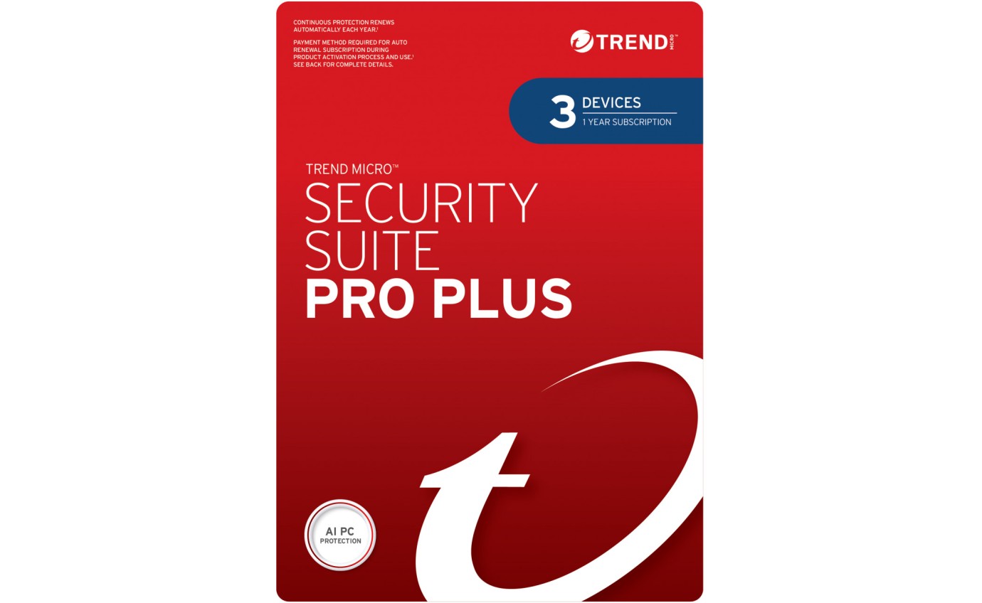Trend Micro Security Suite Pro Plus (3 Devices 1 Year) AUTMALL029