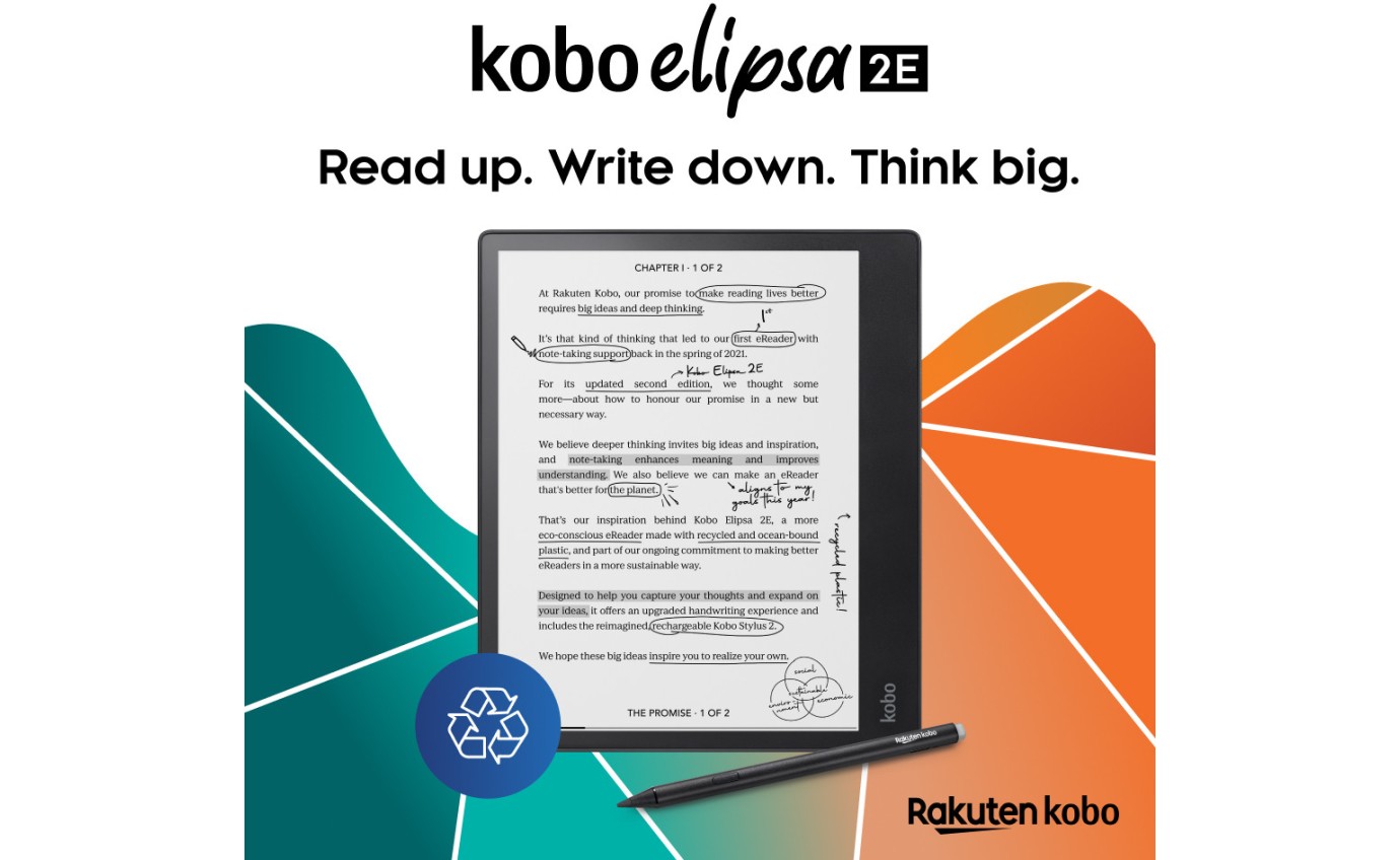 Kobo Elipsa 2E with Kobo Stylus 2 N605KUBKKBU