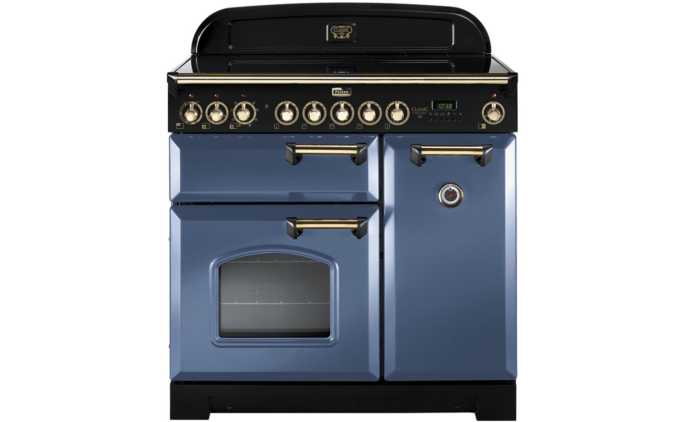 Falcon 90cm Classic Deluxe Induction Cooker (Stone Blue/Brass) CDL90EISBBR