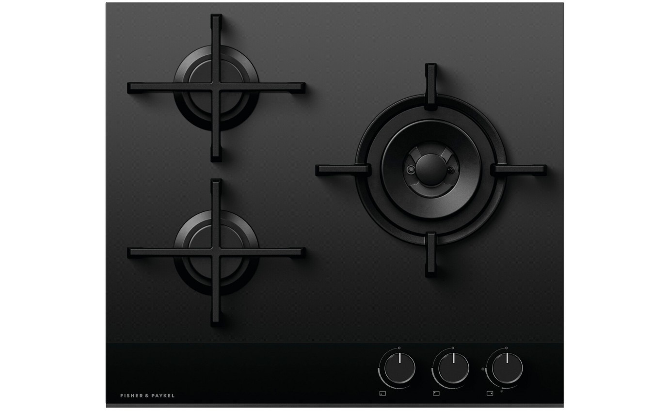 Fisher & Paykel 60cm Series 9 3 Burner Gas Cooktop, LPG CG603DLPGB4