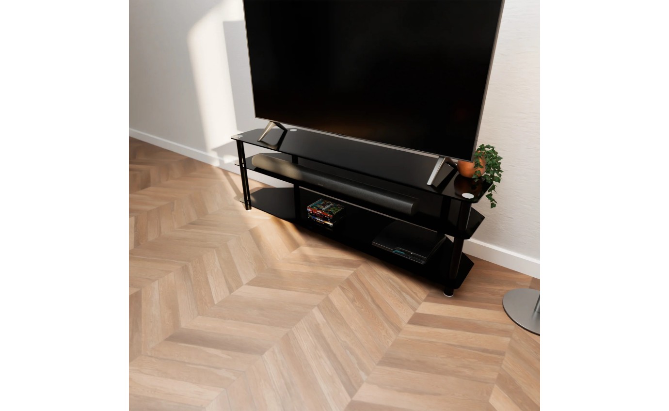 Tauris ACE 1500mm Tempered Glass & Steel Entertainment Unit ACE1500