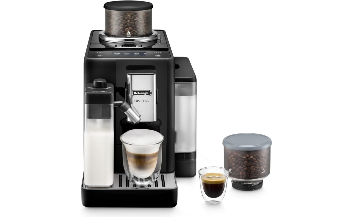 DeLonghi Rivelia Fully Automatic Coffee Machine (Onyx Black) EXAM44055B