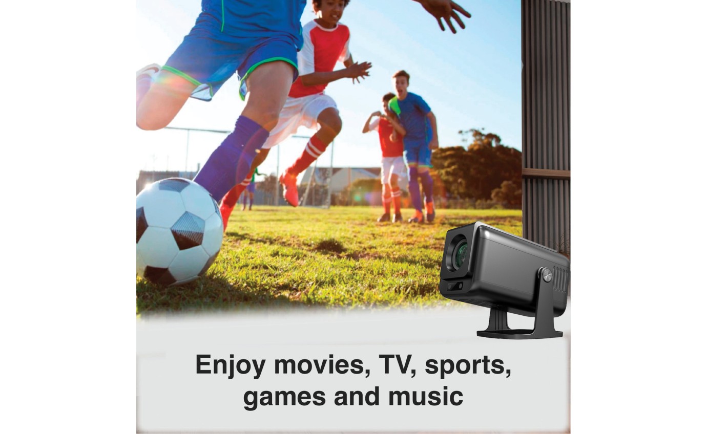 Laser 1080p Android Multi-Angle LED Projector Black PJTUFHA3065