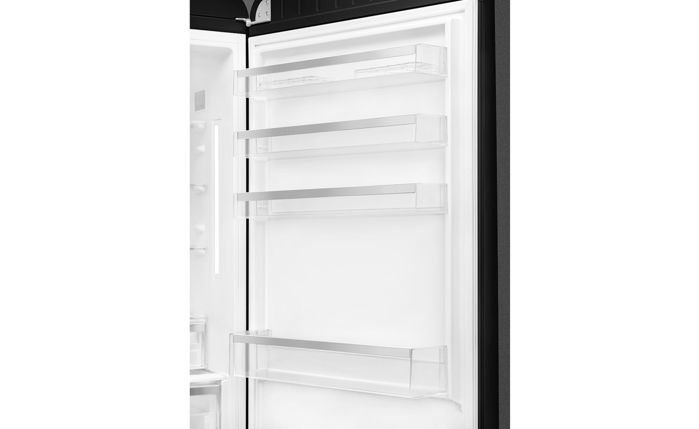 Smeg 481L 50s Style Retro Bottom Mount Fridge (Black) FAB38RBL5AU