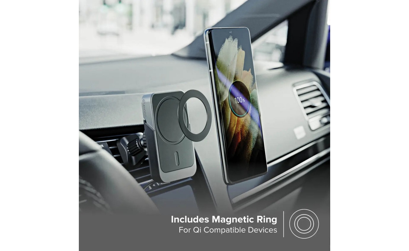 ALOGIC Matrix+ Universal Wireless Car Charger with Power Bank and Air Vent Mount MSPBCM