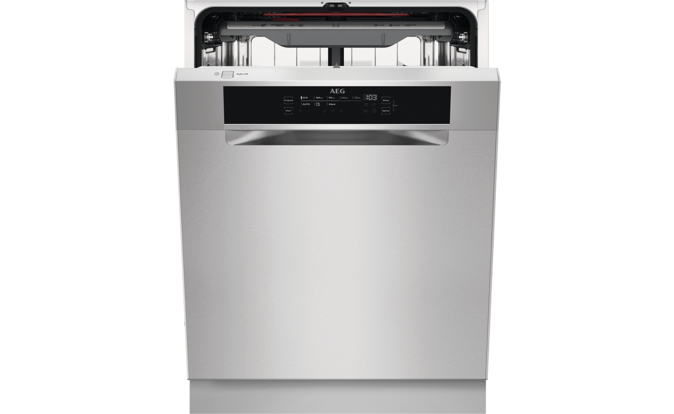 AEG 60cm Built-Under Dishwasher with ComfortLift (Stainless Steel) FFE93800PM