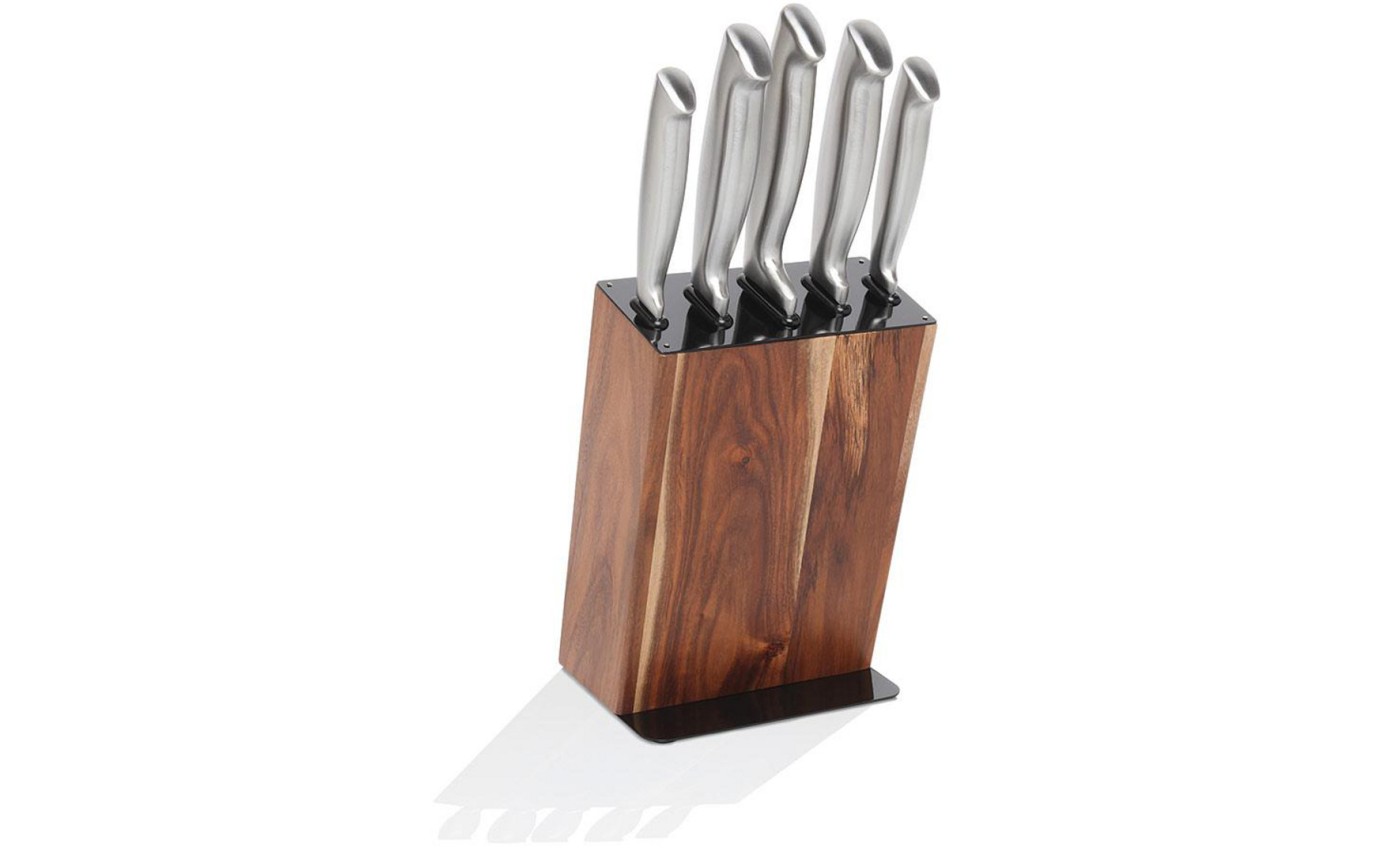 Stanley Rogers Black Acacia 6 Piece Knife Block 41410