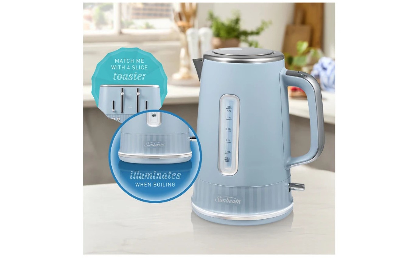 Sunbeam French Riviera Collection 1.7L Kettle (Morning Haze) KEM8107BL