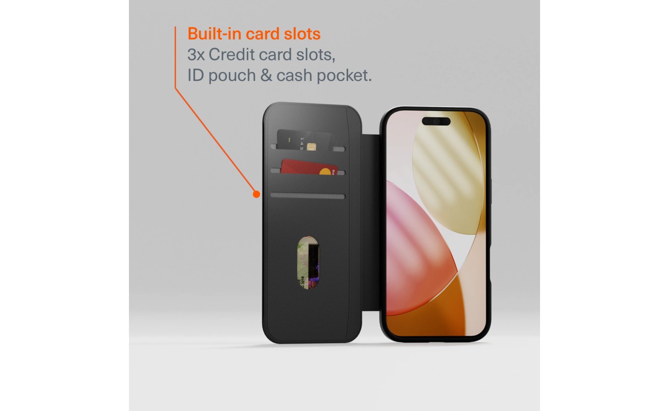 Cygnett MagWallet Magnetic Leather Wallet Case for iPhone 17 Pro Max (Black) 11901340997