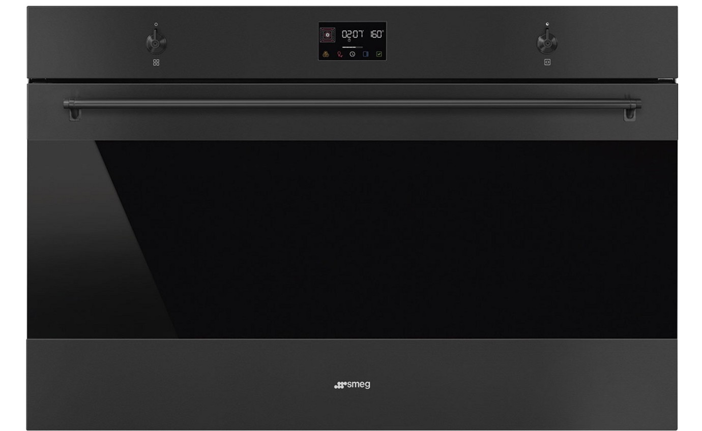 Smeg 90cm Classic Thermoseal Pyrolytic Oven - Matte Black SFP9302TN