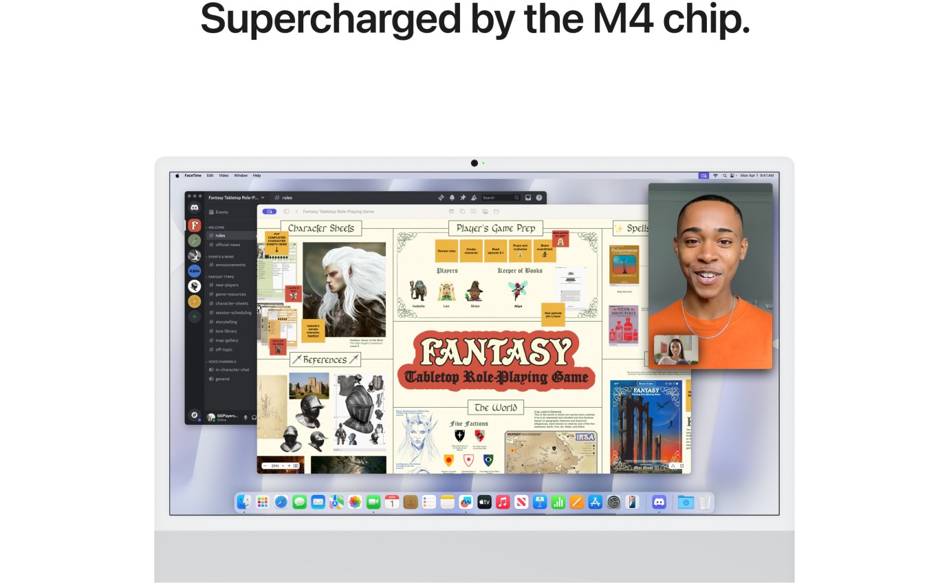 Apple iMac 24 inch Retina 4.5K M4 Chip 8-Core CPU 8-Core GPU 16GB RAM 256GB (Silver) MWUC3XA