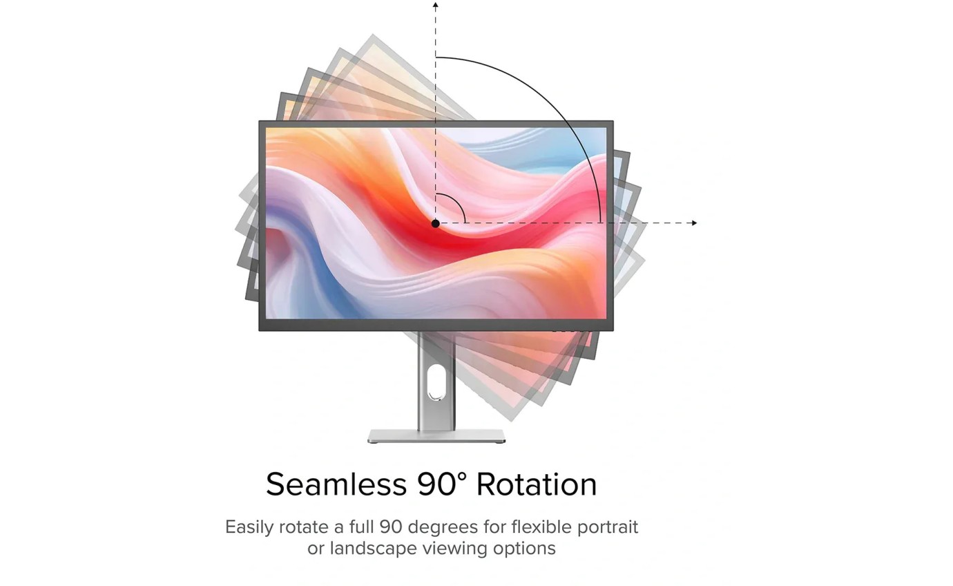 ALOGIC 27 inch Clarity Pro Rotating UHD 4K Monitor with 65W PD and Webcam 27C4KPDW
