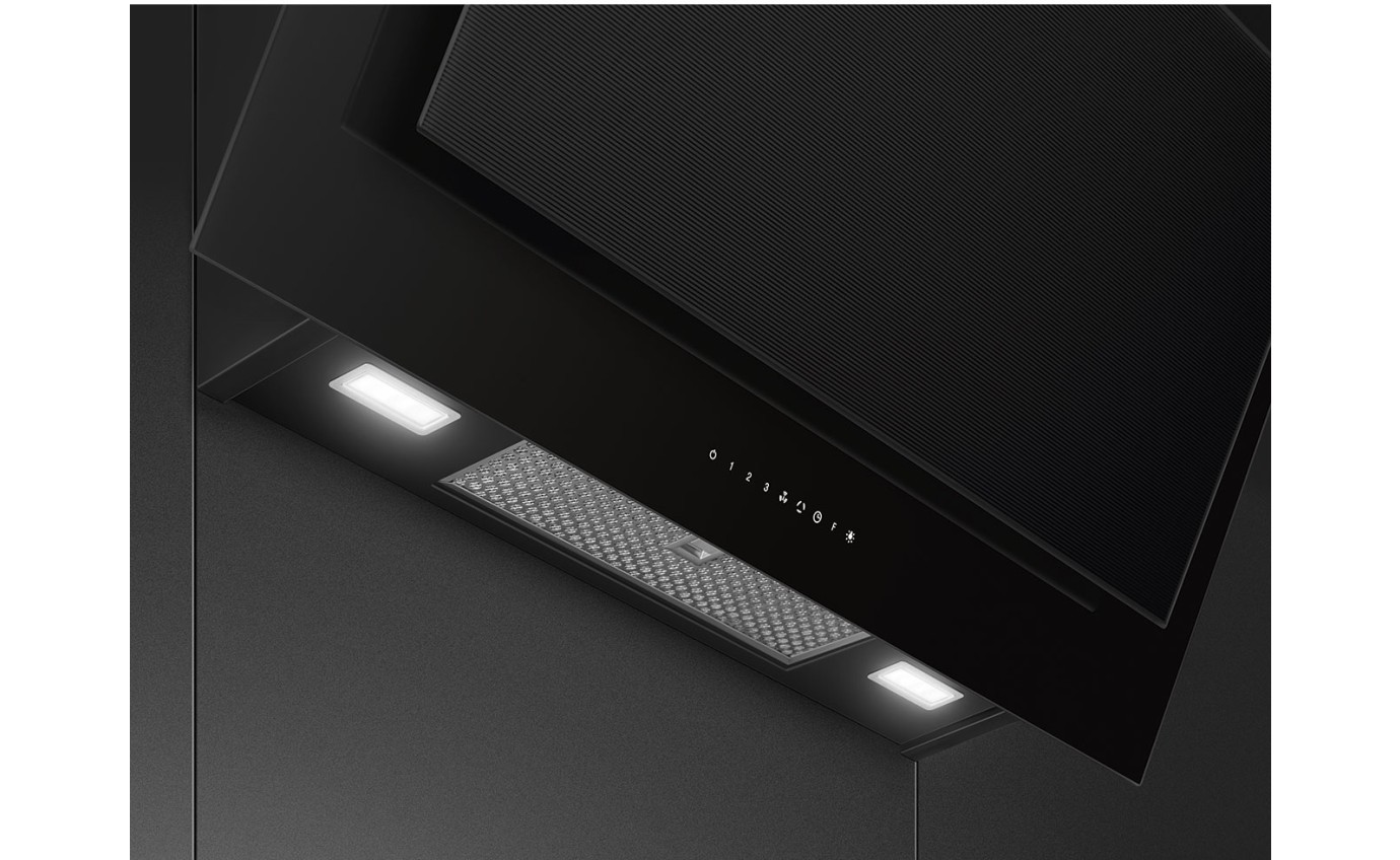 Smeg 90cm Linea Vertical Rangehood (Midnight Black) KV194B3