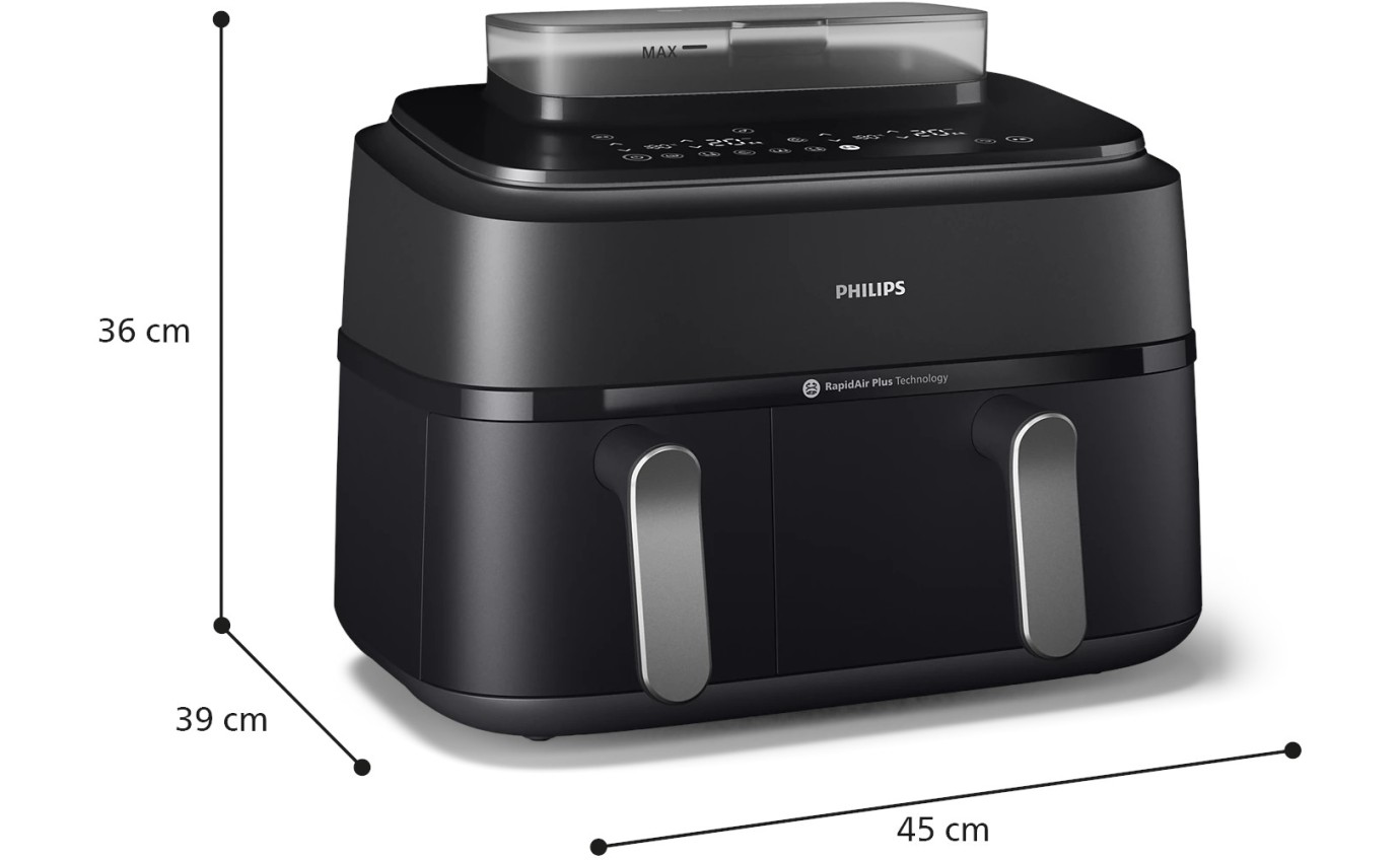 Philips 5000 Series Dual Basket Airfryer XXL (Black) NA55100