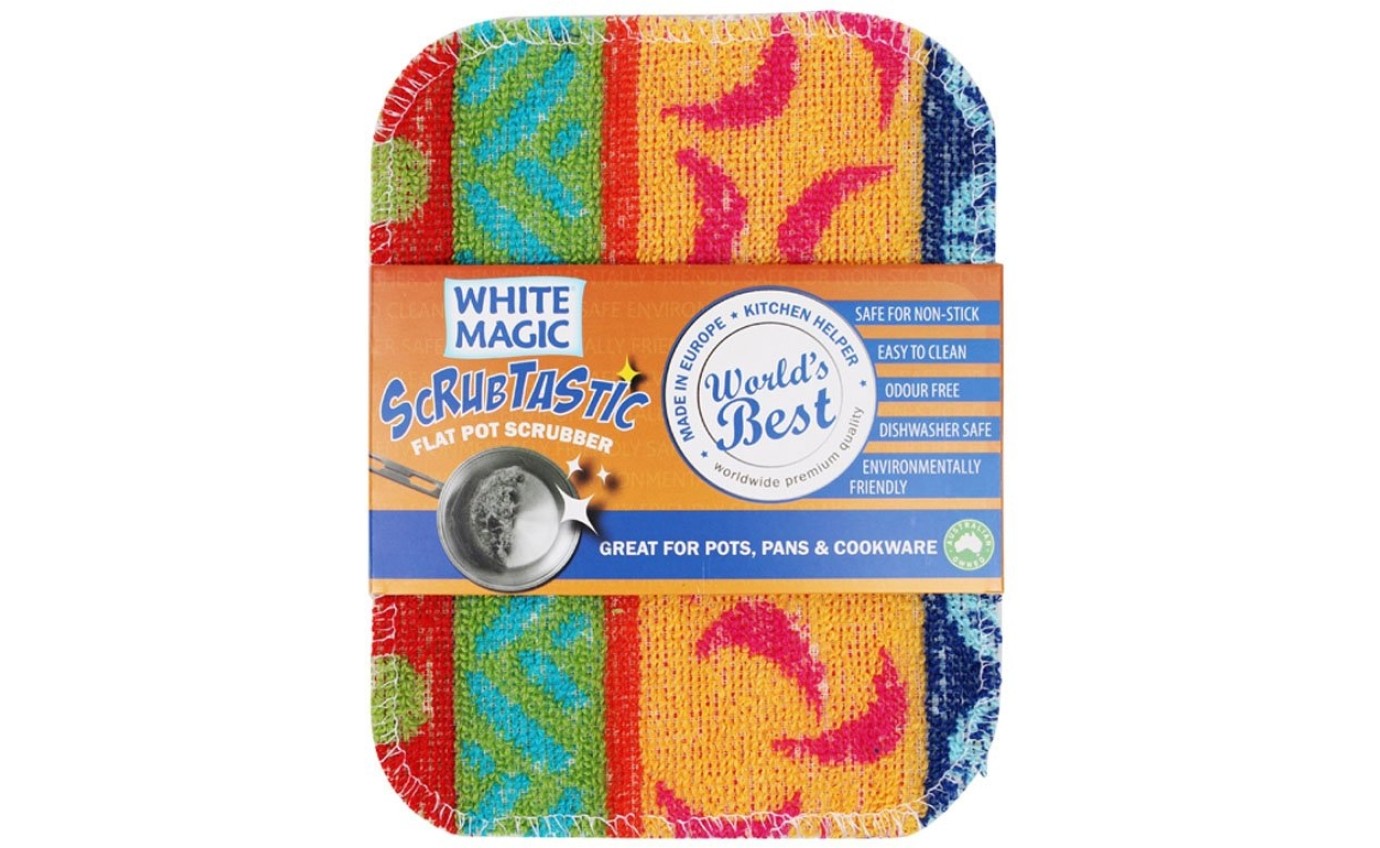 White Magic Scrubtastic Flat Pot Scrubber WMSFLPS