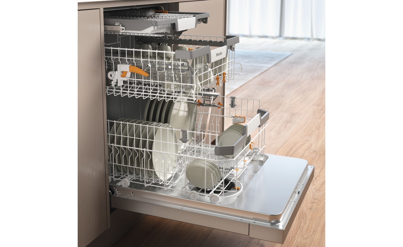 Miele 60cm Built-under Dishwasher XXL with AutoDos (CleanSteel) G7609SCUXXLCLST