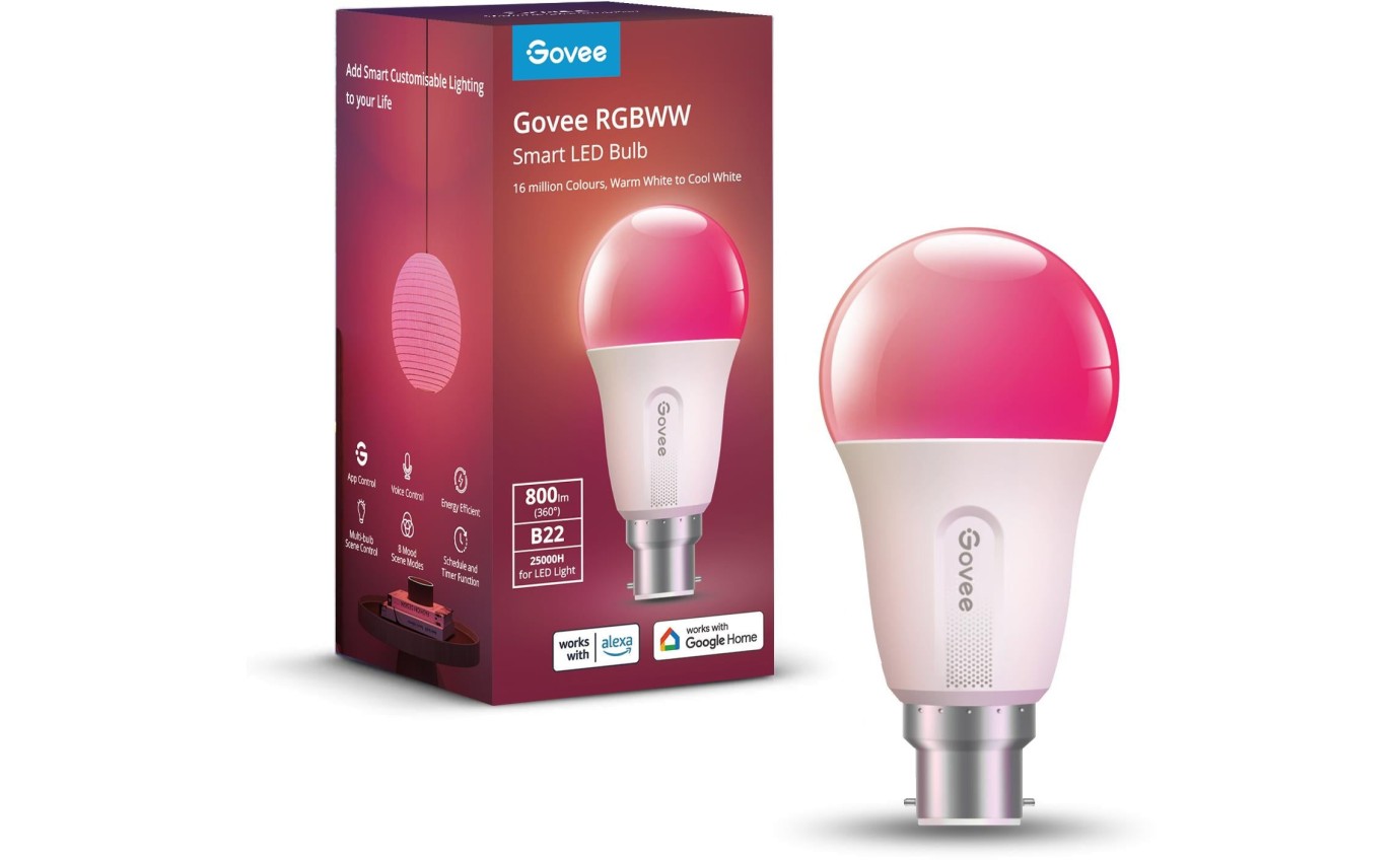 Govee Wi-Fi & Bluetooth Smart Light Bulb B22 H6004EC1