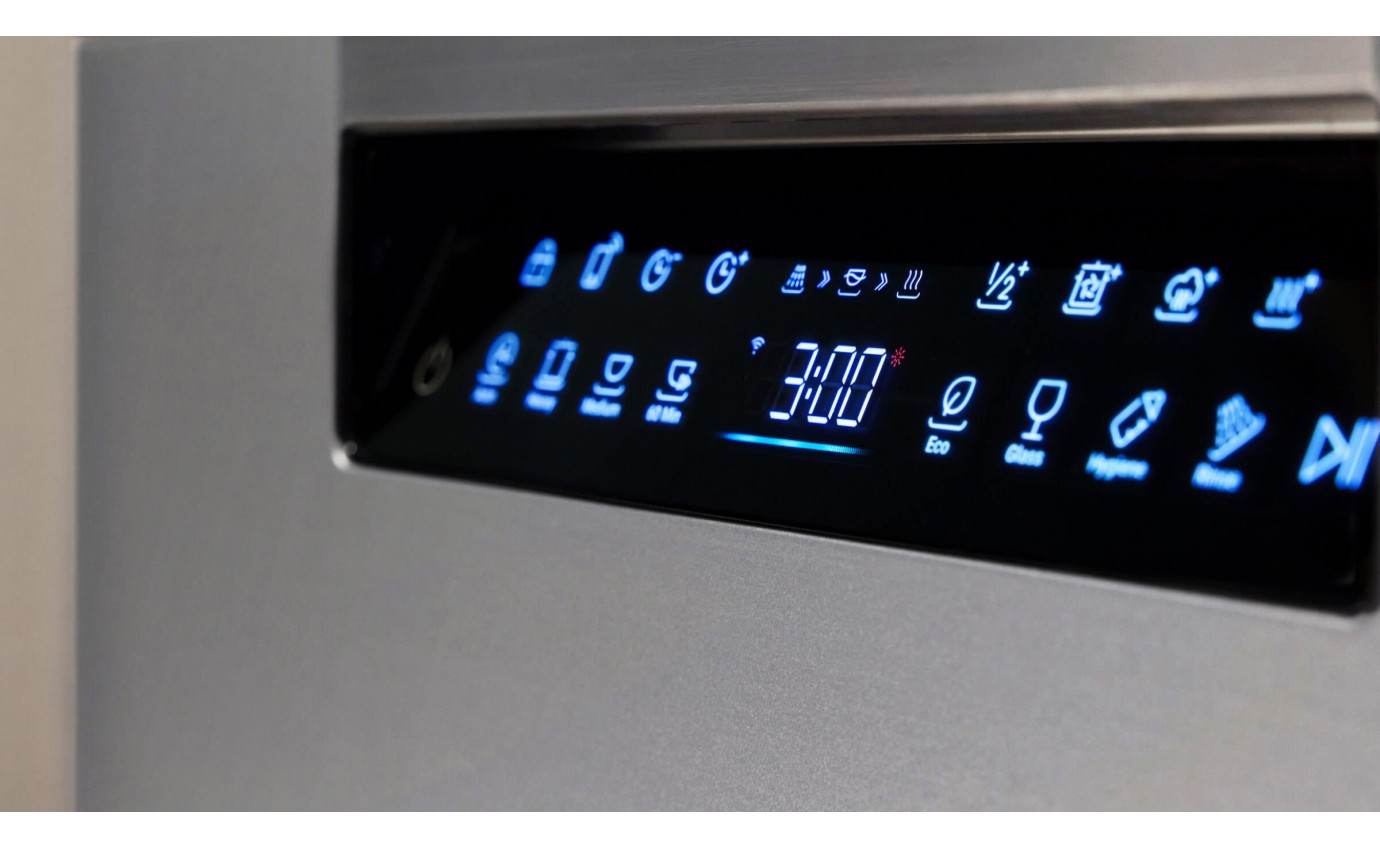 Haier 60cm Built-under Dishwasher with Steam Sanitise (Satina) HDW15U3S1