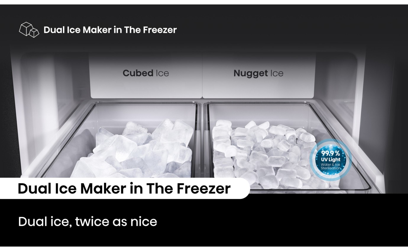 Hisense 640L PureFlex French Door Fridge (Dark Stainless Steel) HRCD640TBW