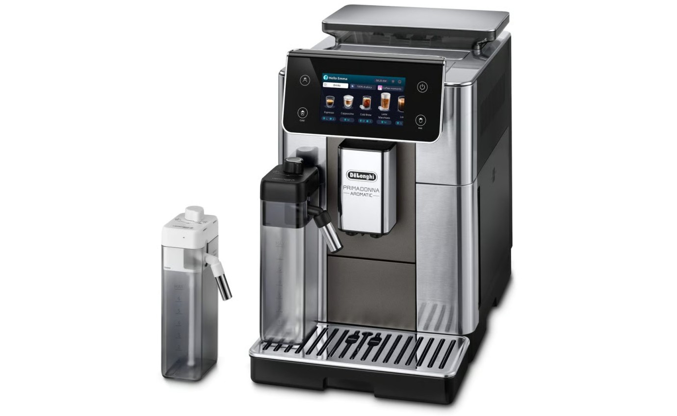 DeLonghi PrimaDonna Aromatic Fully Automatic Coffee Machine (Titanium) ECAM63075TM