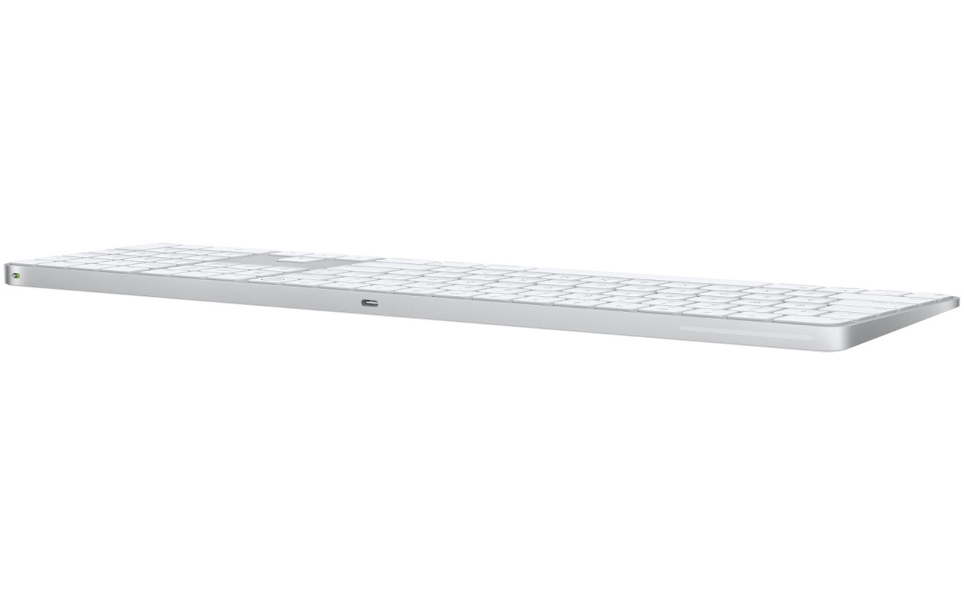 Apple Magic Keyboard with Touch ID and Numeric Keypad for Mac Models with Silicon (White) MXK73ZAA