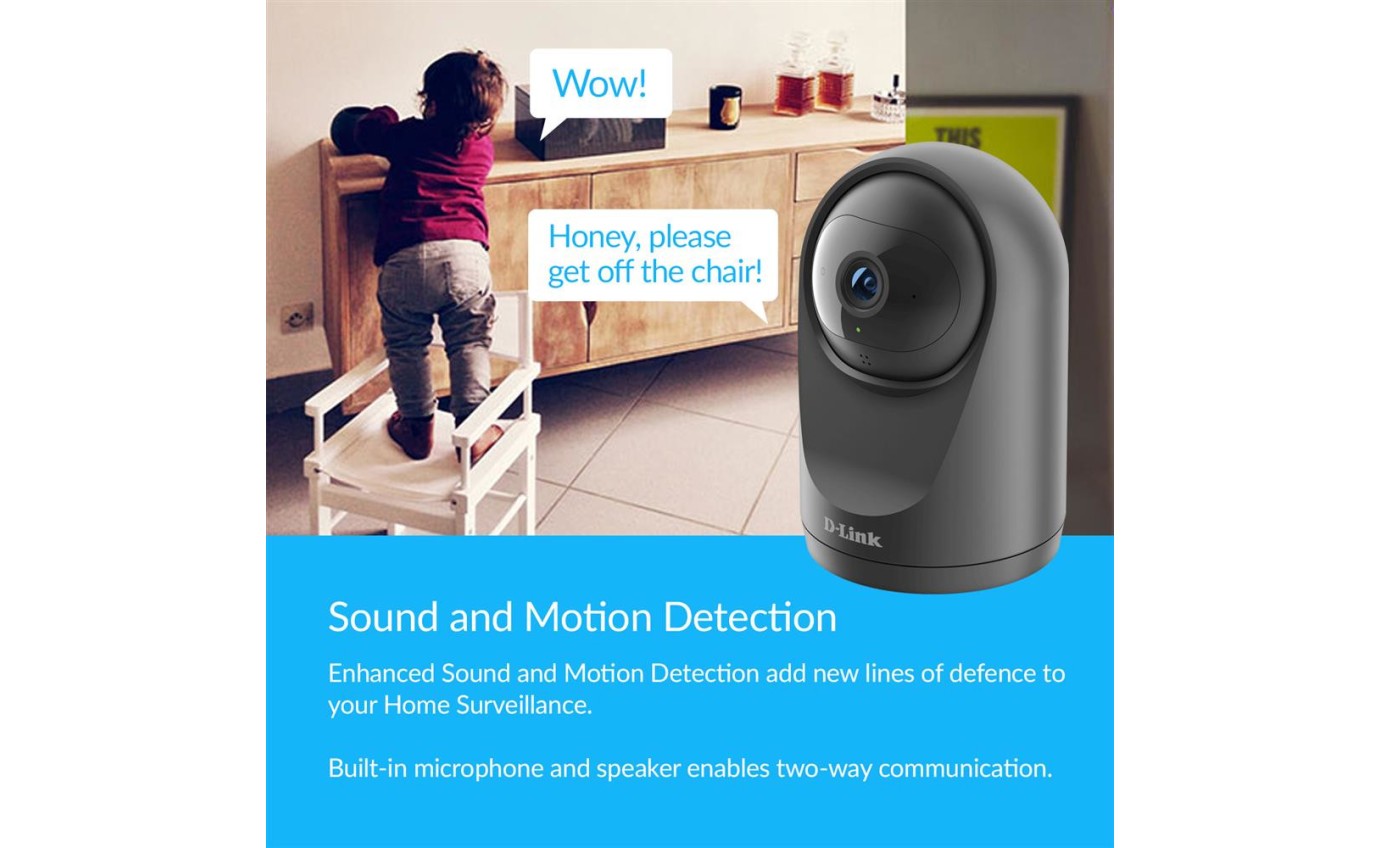 D-Link Compact Full HD Pan & Tilt Wi-Fi Camera DCS6500LHV2