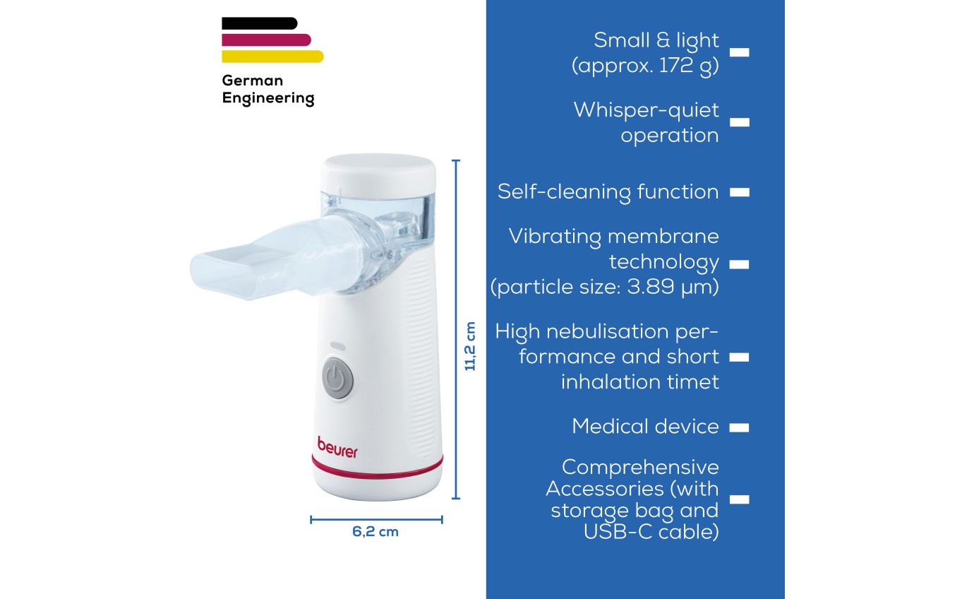 Beurer Rechargeable Nebuliser Inhalator IH51