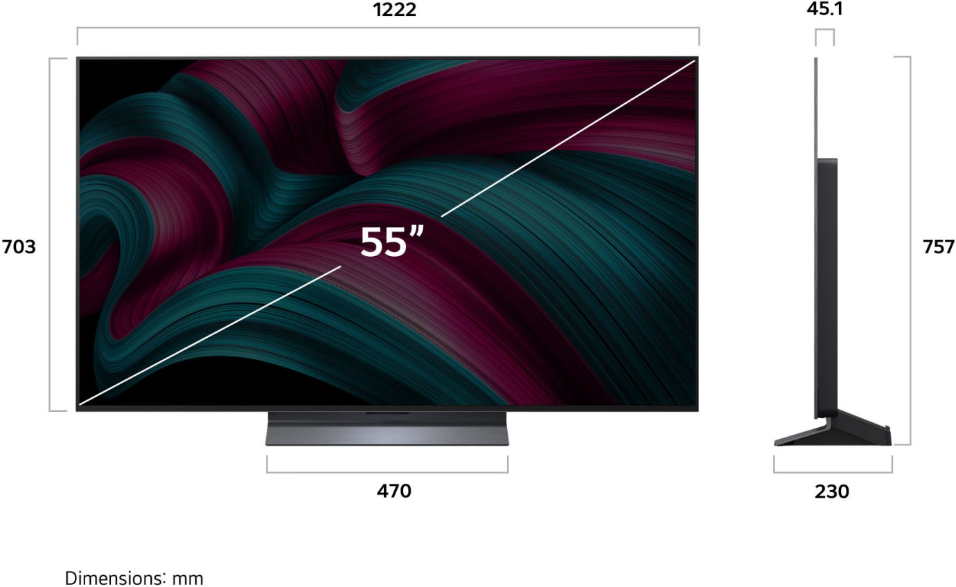 LG 55 inch C5 OLED evo AI UHD 4K Smart TV OLED55C5PSA