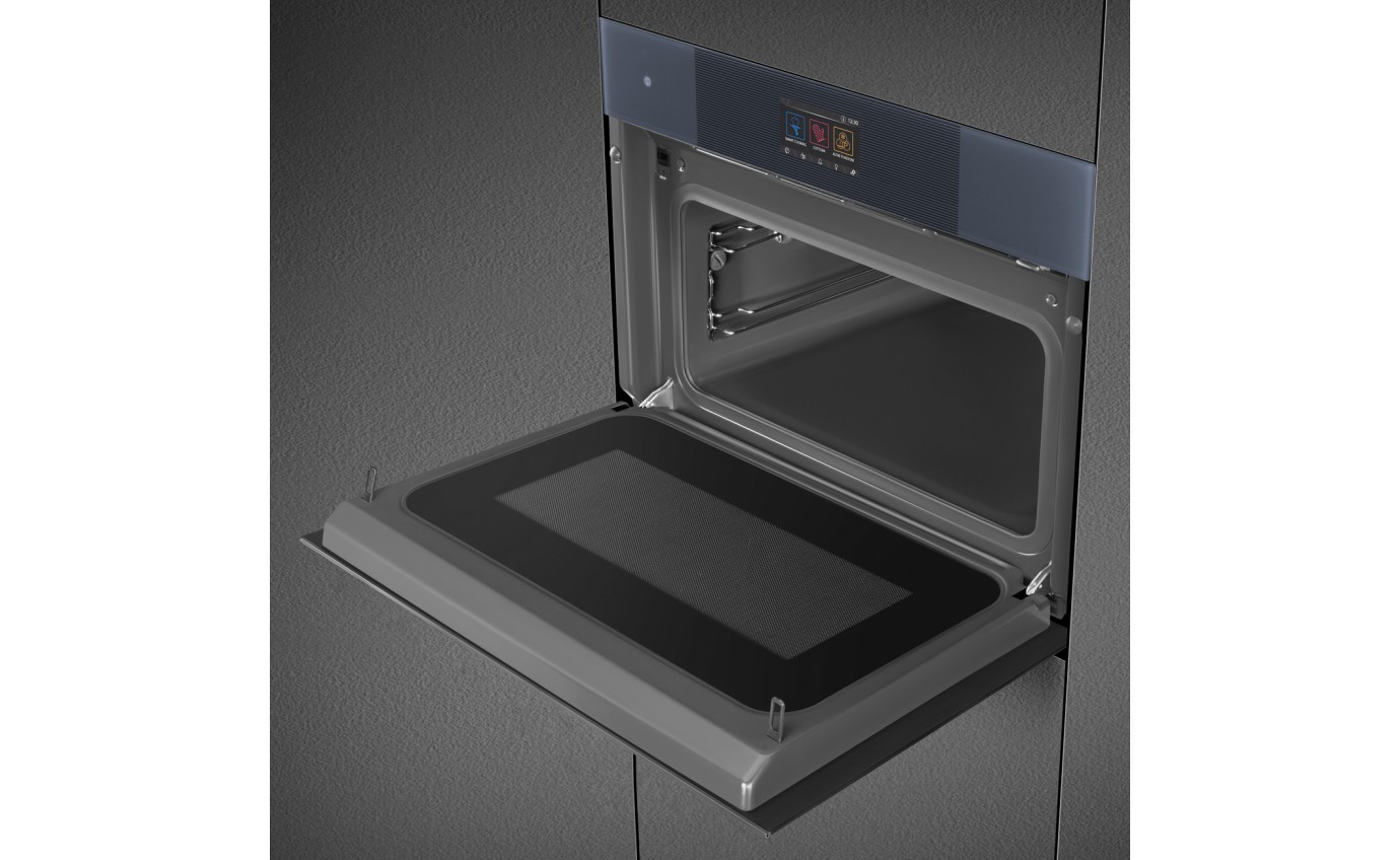 Smeg 45cm Linea Galileo Omnichef Oven with Vapour Clean - Neptune Grey SO4104APG