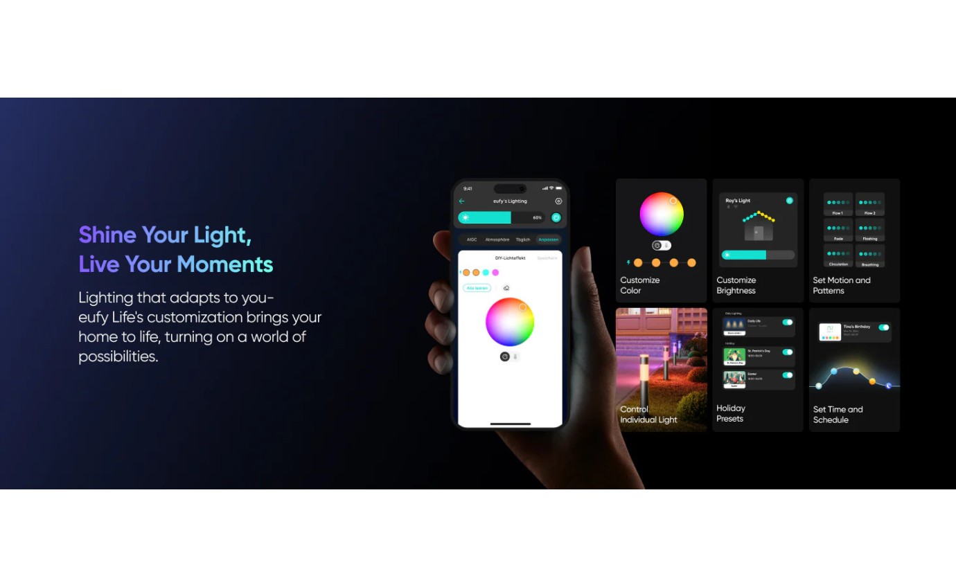 eufy Outdoor Pathway Lights E10 (4 Pack) T8L30C11