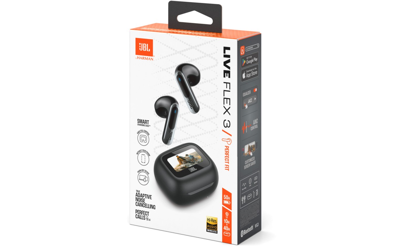 JBL Live Flex 3 TWS Noise Cancelling In-Ear Headphones (Black) JBLLIVEFLEX3BLK