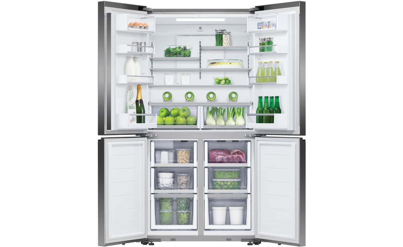 Fisher & Paykel 538L Series 7 Quad Door Refrigerator Freezer, Ice & Water RF605QNUVB1